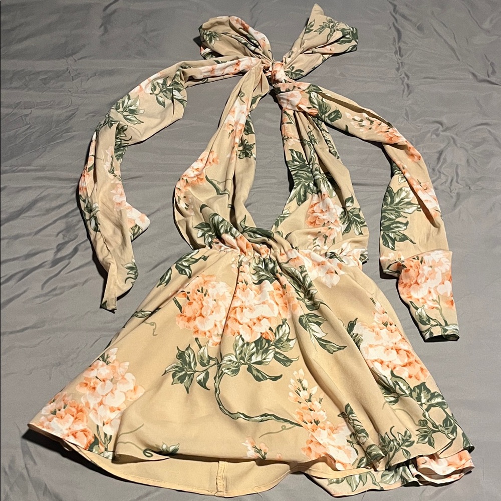 Floral Infinity Halter Dress